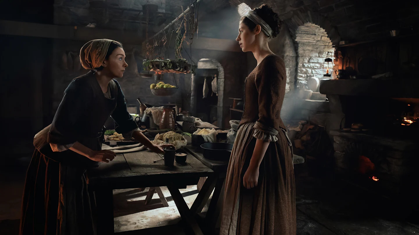 Mrs. Porter (Sara Vickers) warns Julia (Hermione Corfield) about her pregnancy.