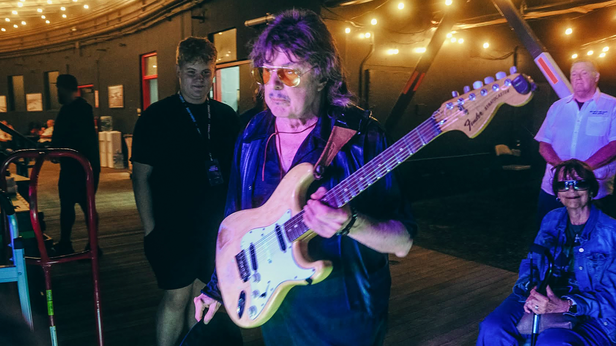 RItchie Blackmore prepares to join Deep Purple onstage, August 12 2026