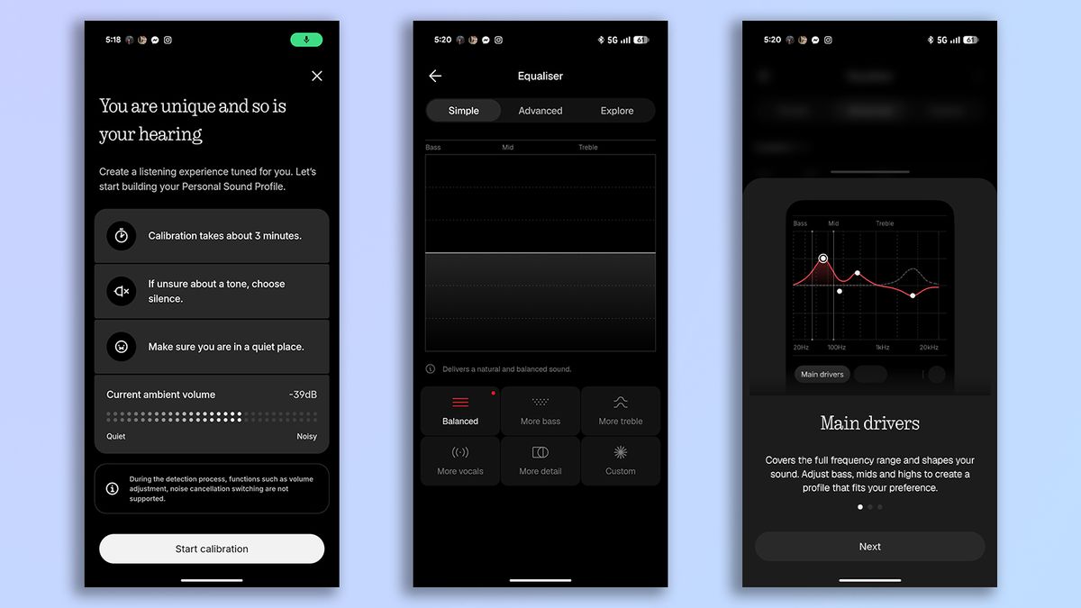 Nothing X app screenshots