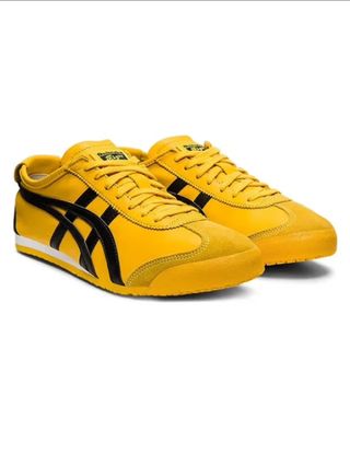 Onitsuka Tiger Mexico 66 Classic Lightweight Low-Cut Calfskin Casual Shoes for Men and Women, Yellow