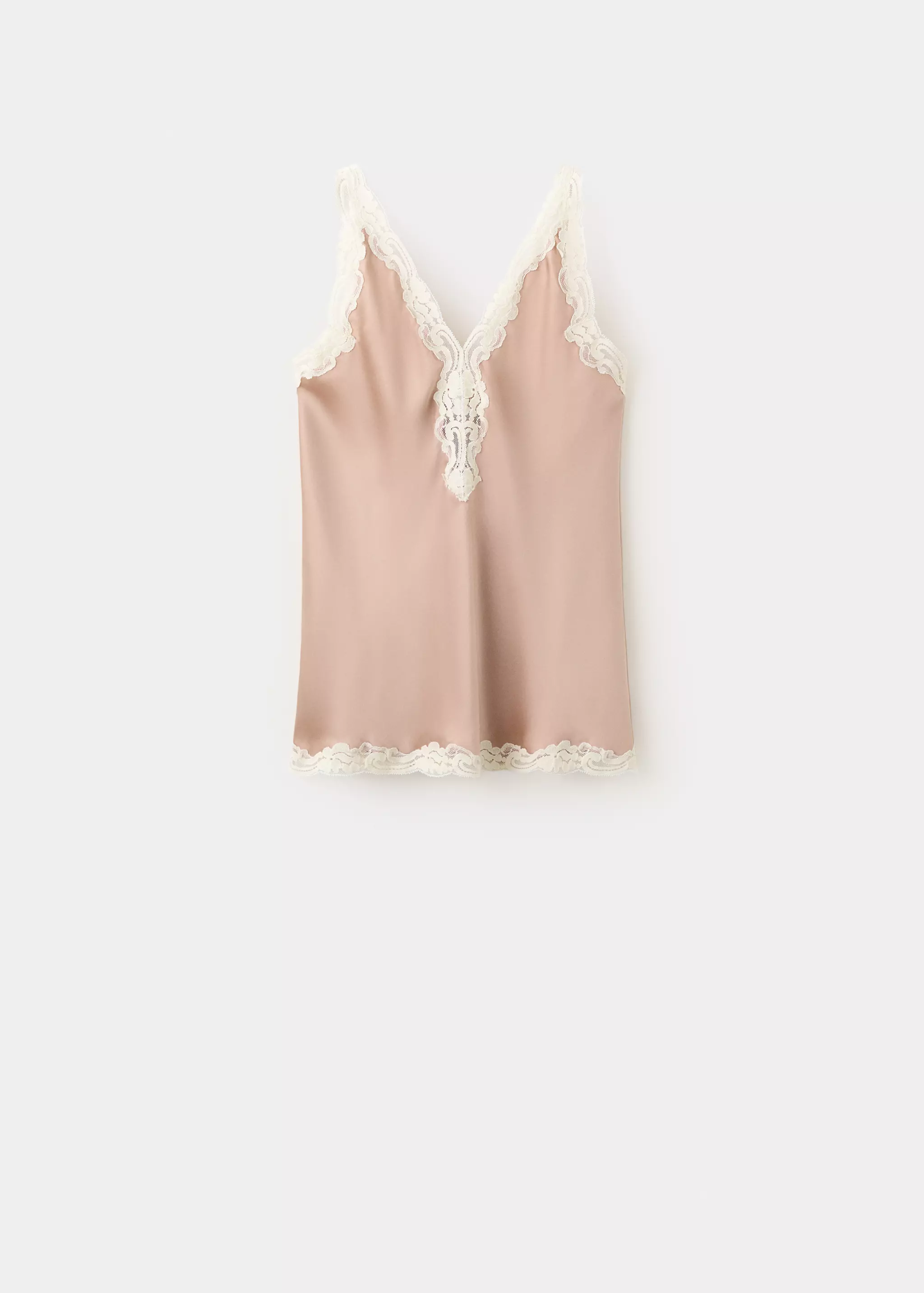Satin Lace Top - Women | Mango Usa