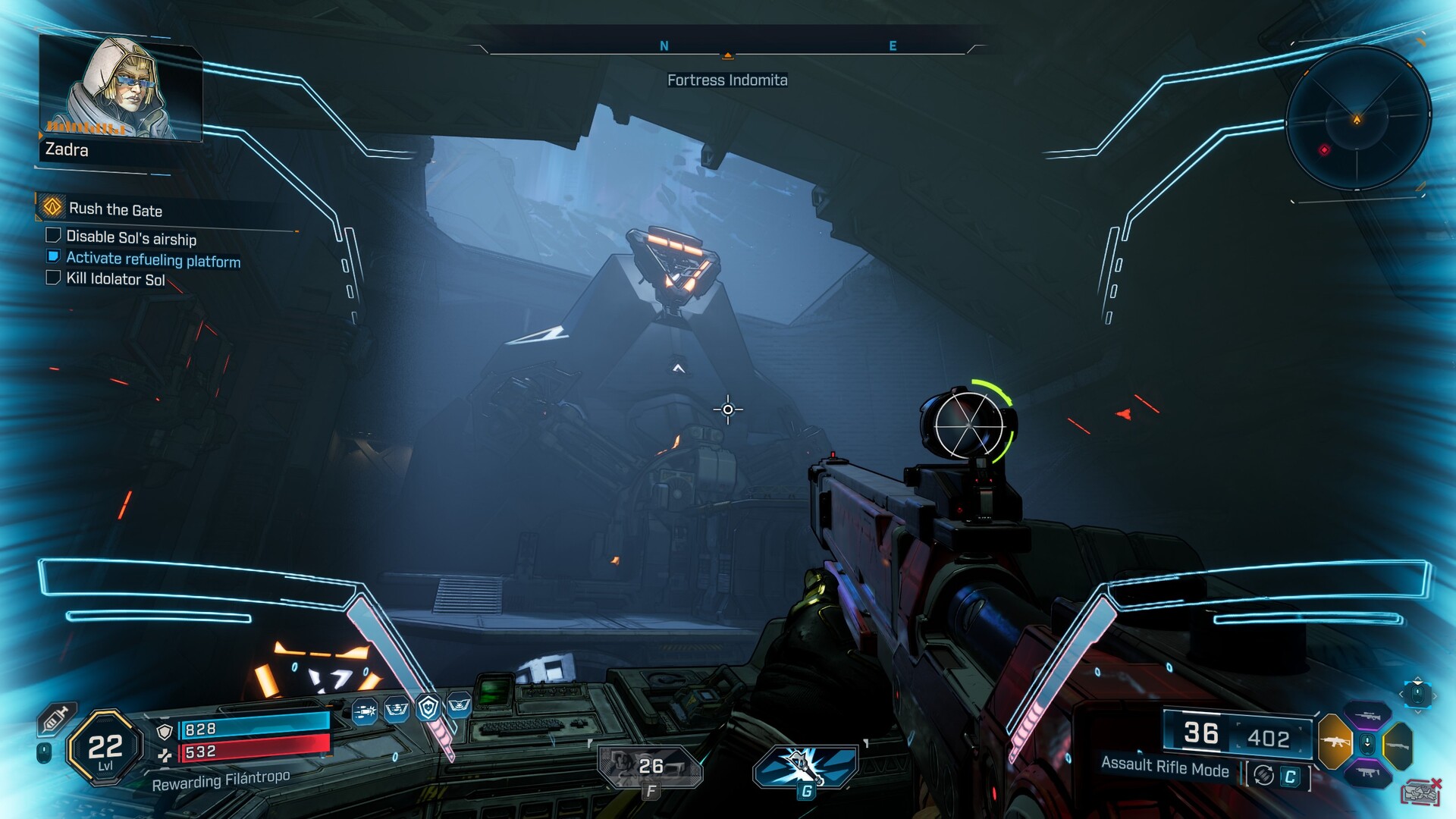 Borderlands 4 screenshot of Sol's getaway ship.