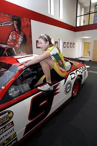 Hey, help me out here! Armstrong tries to get into the Everham Motorsports car