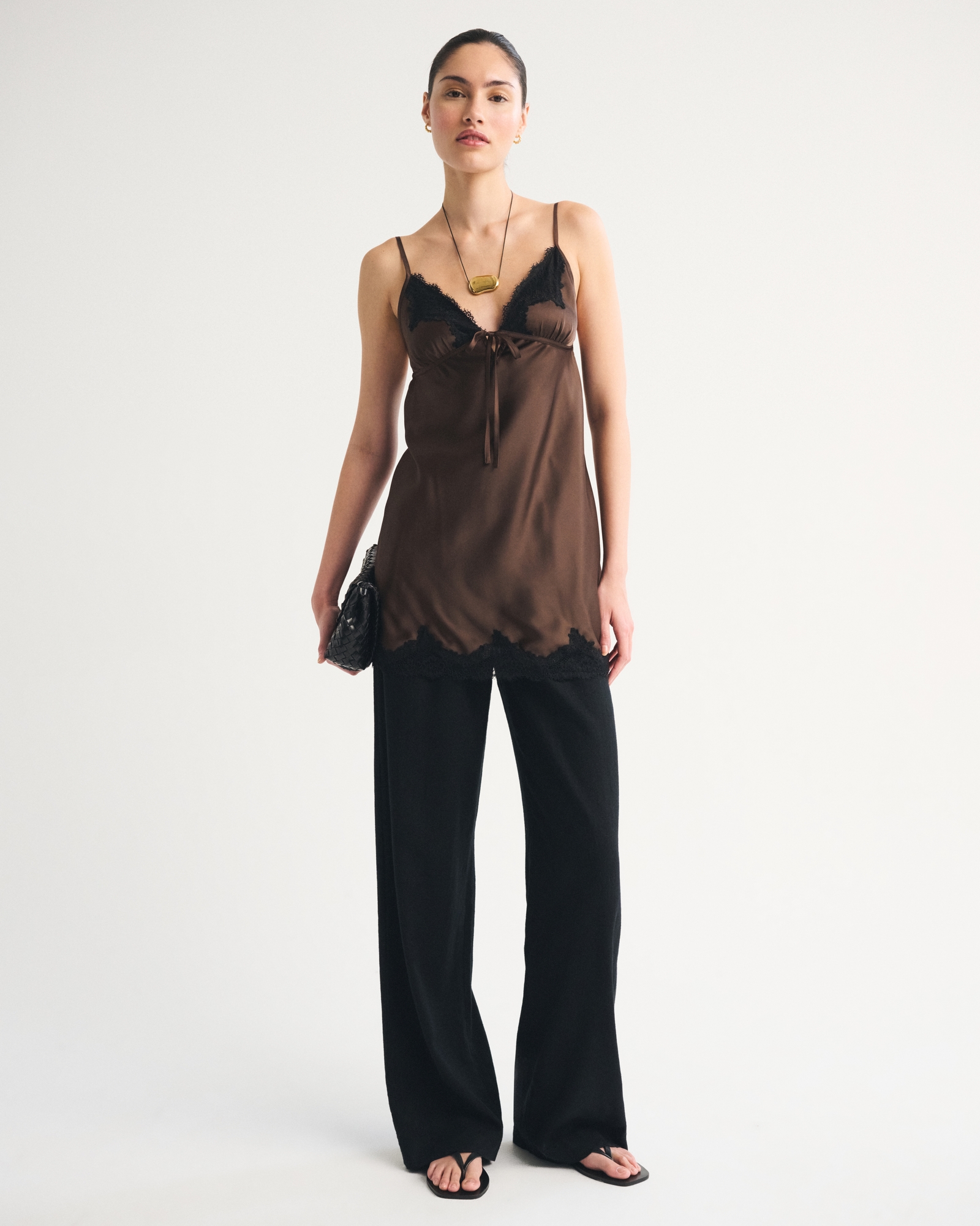 A&amp;f Sloane Linen-Blend Tailored Wide Leg Pant