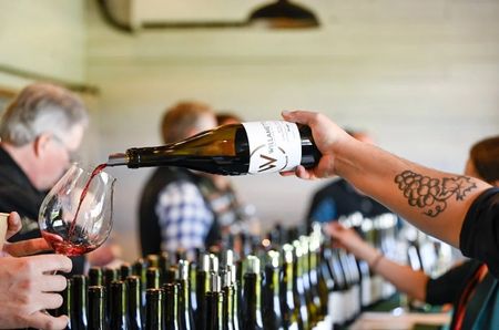 Pinot Noir being poured