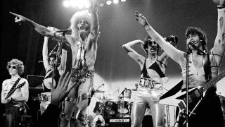 The Tubes performing onstage in 1977