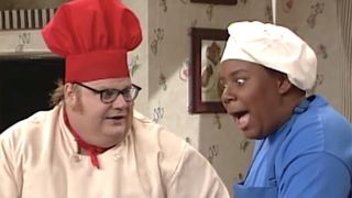 Chris Farley's Ketchup Chef and Kenan Thompson's Chocolate Chef in All That 