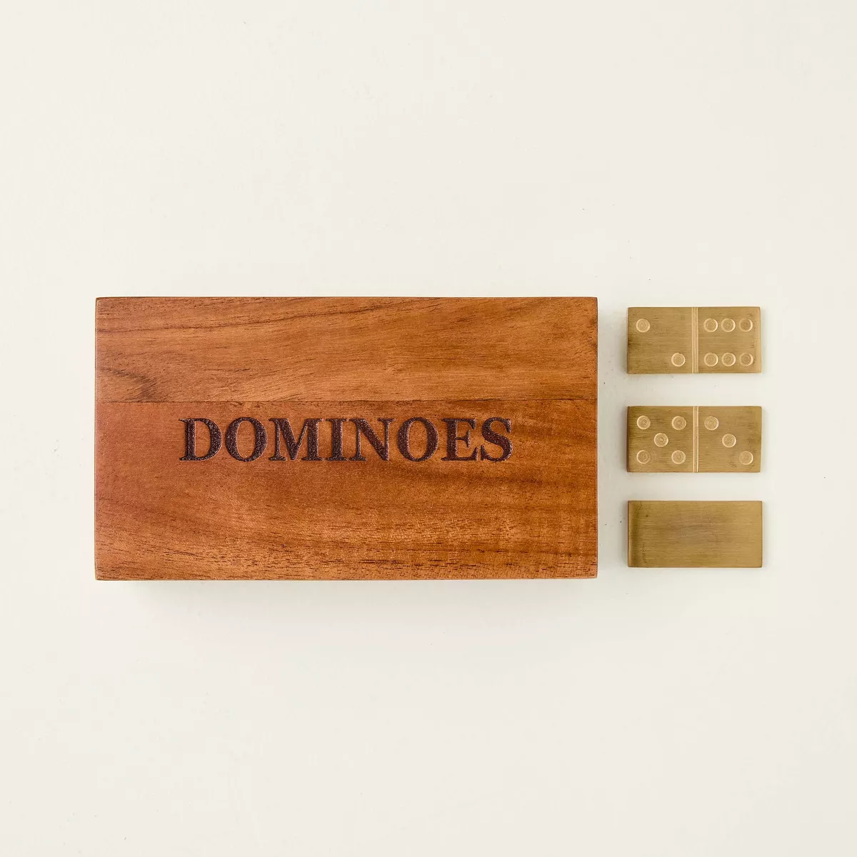 Wood and Brass Dominoes - Hearth U0026#38; Handu0026#8482; With Magnolia