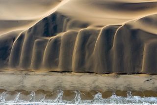 The desert meets the ocean in Namibia