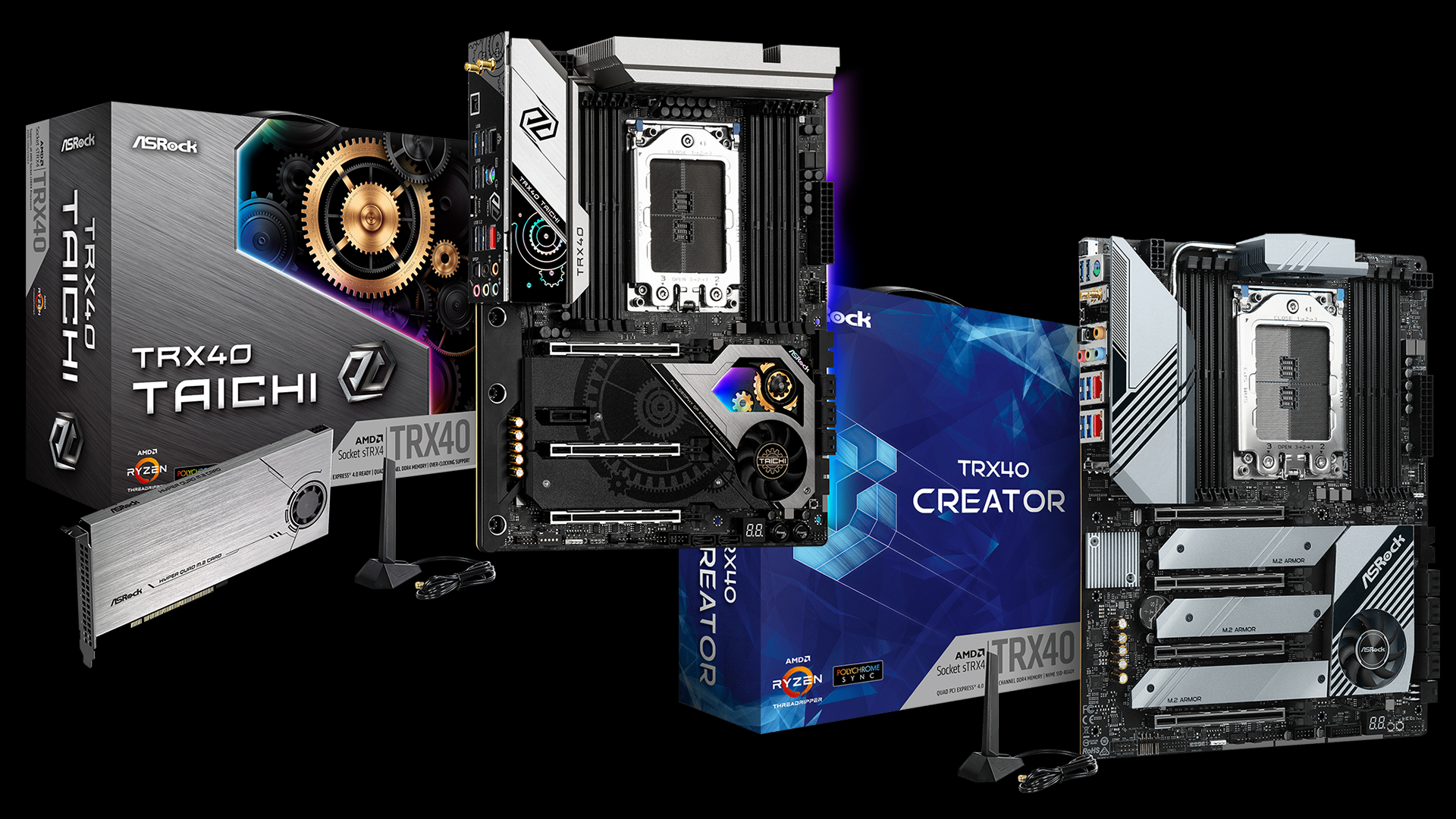 AsRock's First TRX40 Motherboards for AMD Ryzen Threadripper 3000