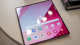 The bright display of the Samsung Galaxy Z Fold 6