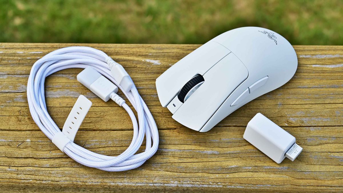 Razer DeathAdder V3 Pro in white (2022).