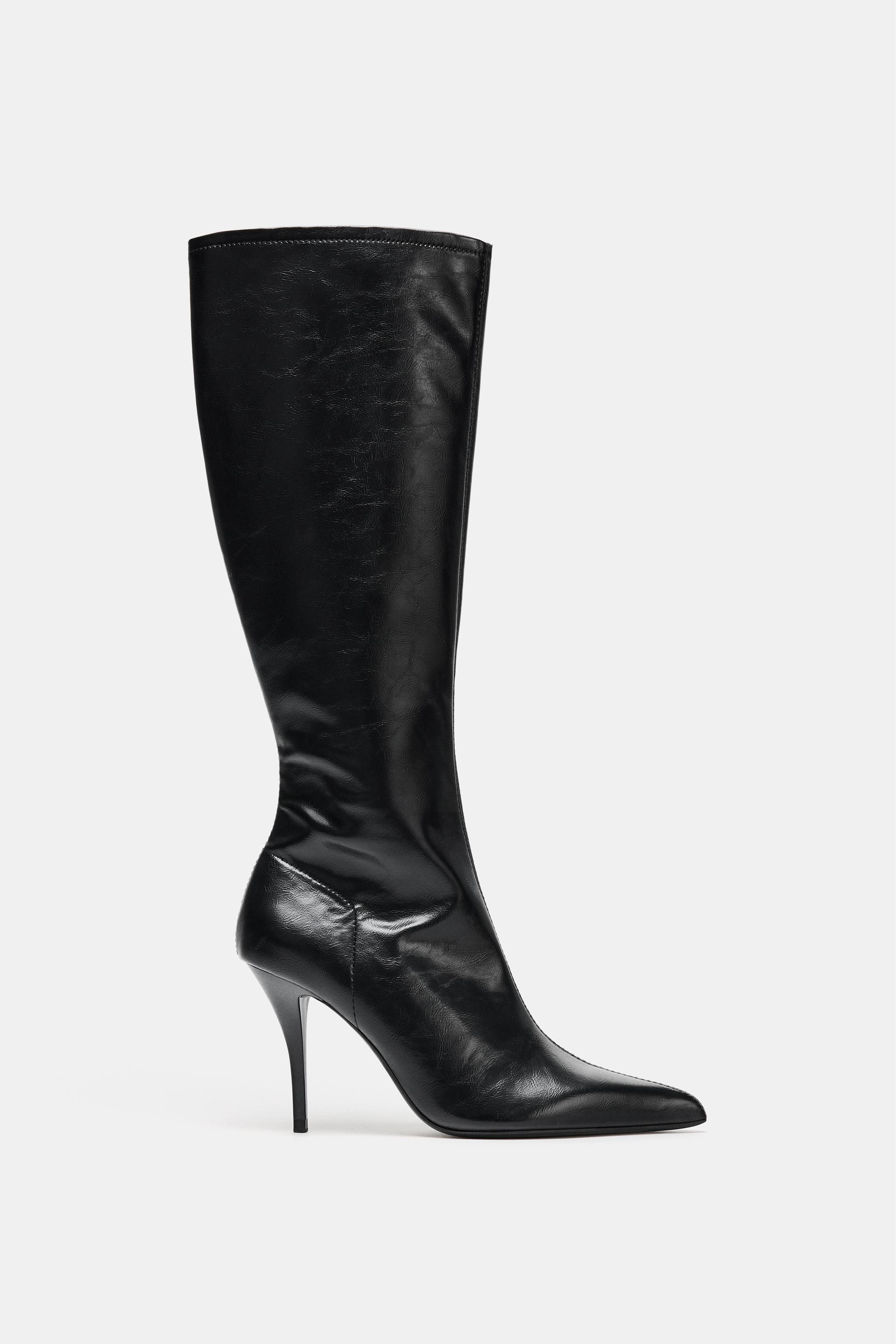 Fitted High-Heel Boots
