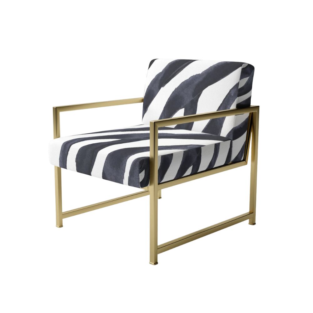 Zebra print armchair
