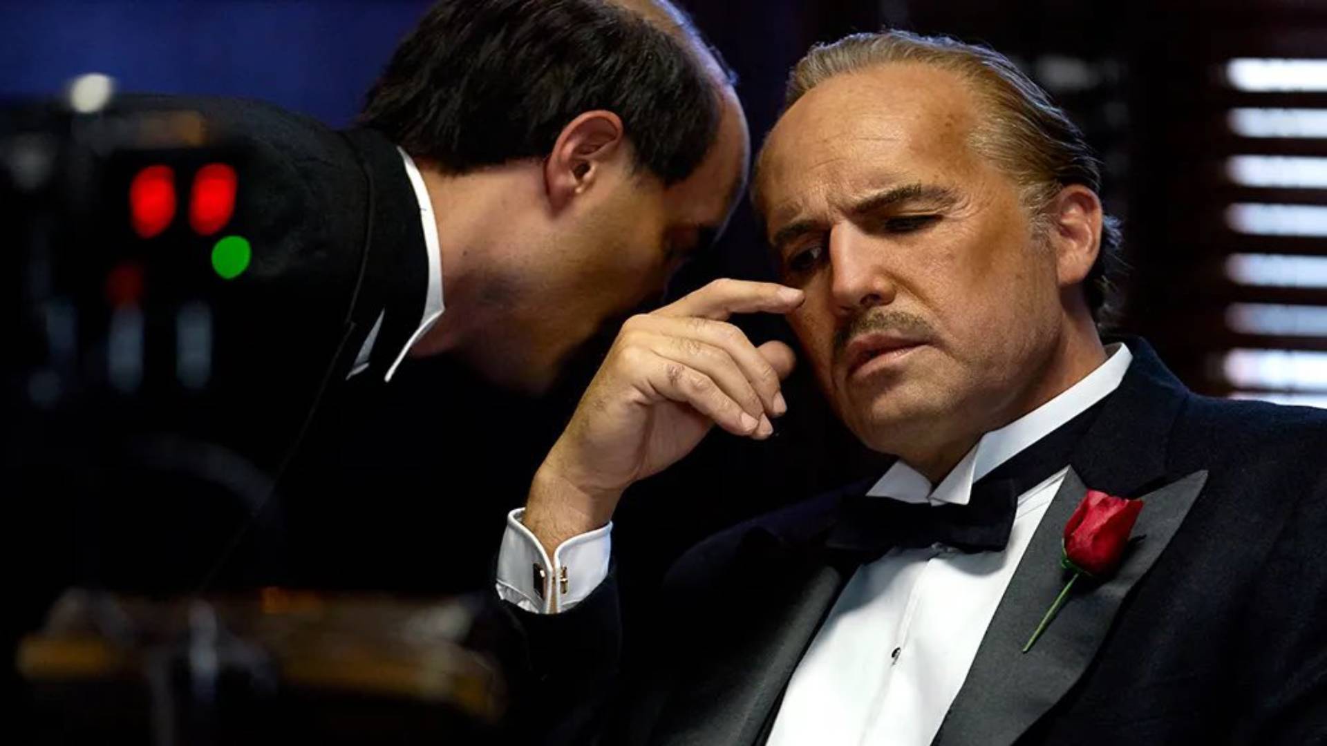 Titanic star Billy Zane looks unrecognizable as he recreates the Godfather opening scene for new Marlon Brando biopic from cult film director