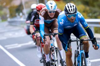 Vuelta Espana 2020 - 75th Edition - 7th stage Vitoria-Gasteiz - Villanueva de Valdegovia 159,7 km - 25/10/2020 - Alejandro Valverde (ESP - Movistar Team) - photo Luis Angel Gomez/BettiniPhotoÂ©2020 