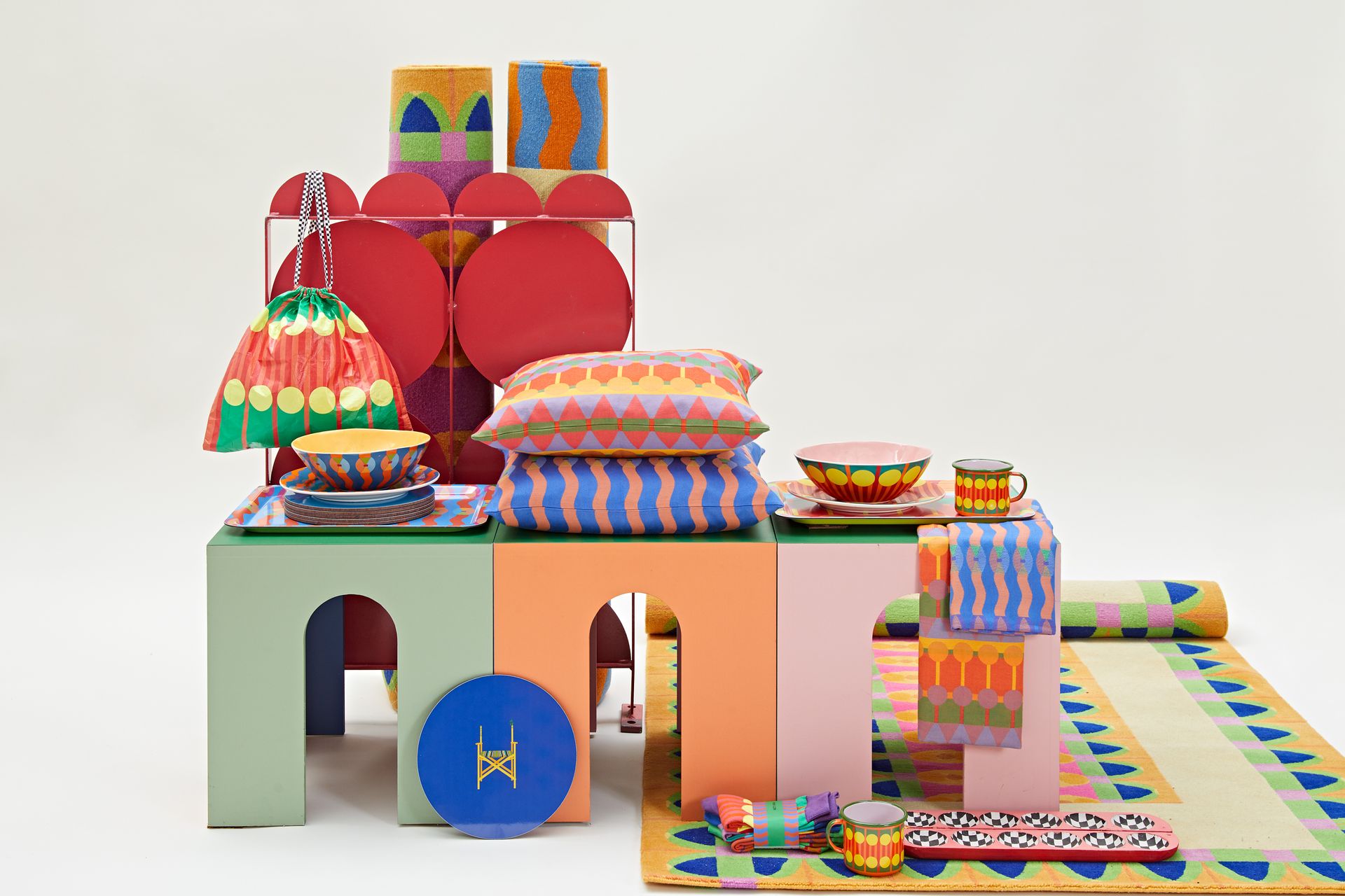 Yinka Ilori colorful home accessories Wallpaper