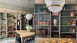 Billy bookcase hack for dining room storage