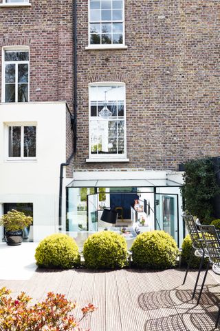 glass extension attached to period property images by malcolm menzies