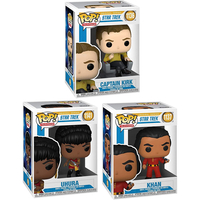 Funko TV: POP! Star Trek Collectors Set 1- Captain Kirk in Chair, Khan, Uhura was $28.99