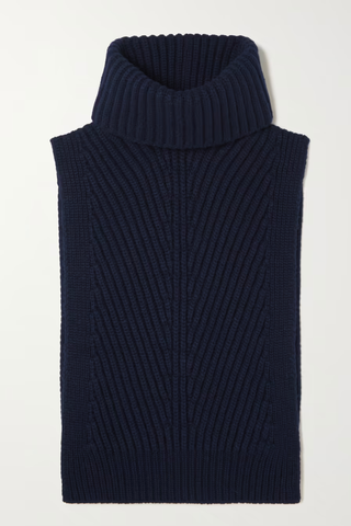 THE ROW Aso ribbed cashmere turtleneck tank