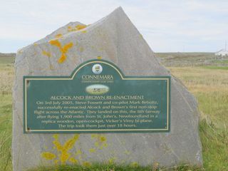 The commemorative plaque on the eighth hole
