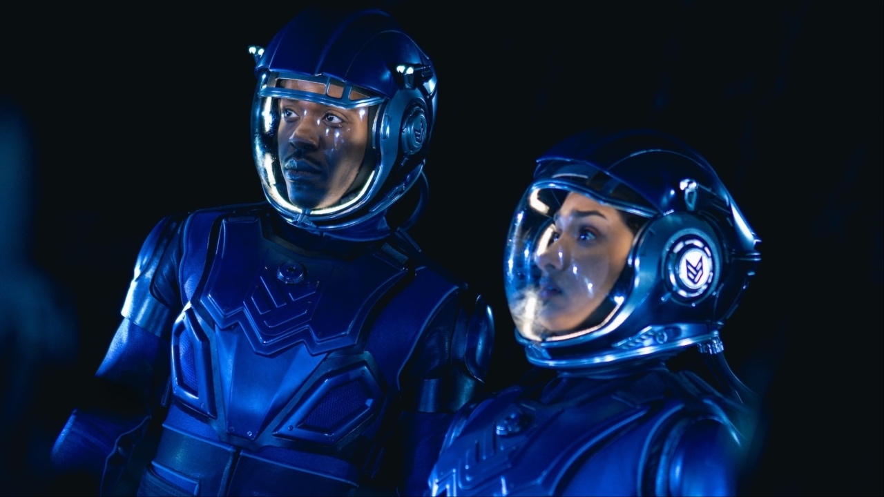 Ncuti Gatwa as The Doctor and Varada Sethu as Belinda in Doctor Who Season 2x03