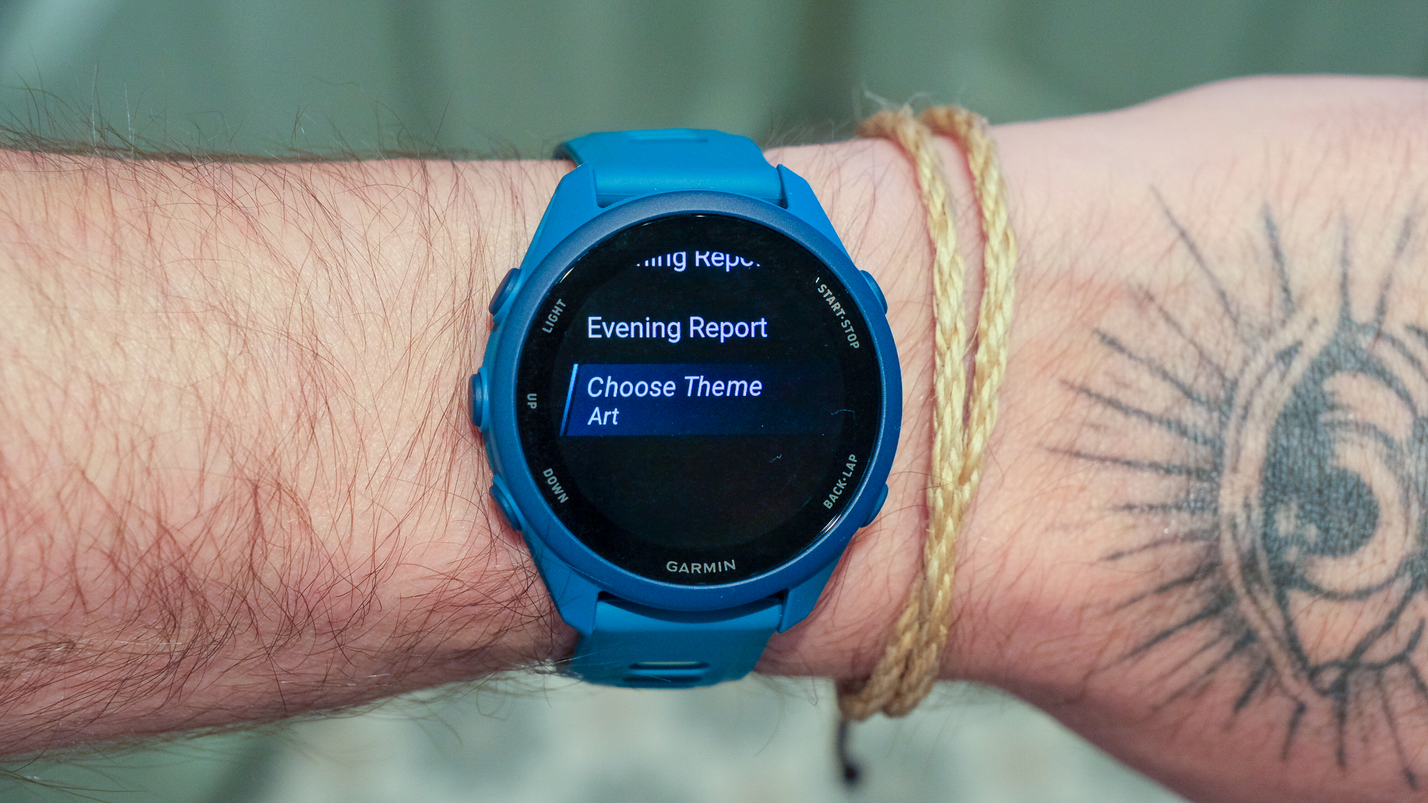 Garmin Forerunner 170 showing the Morning Report feature