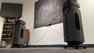 Focal Diva Utopia speakers in the What Hi-Fi? test rooms