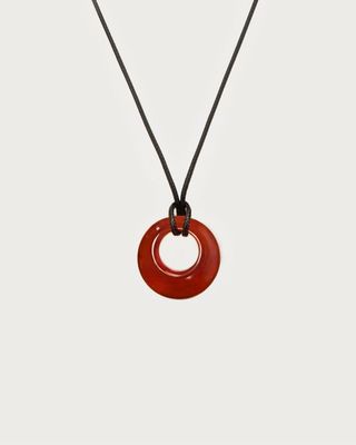 Carnelian Black Cord Necklace | On the go jewelry | Jewelry on the go