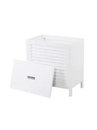 6. Dunelm White Tuscany Laundry Hamper