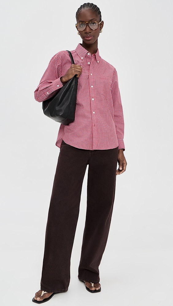 Dunst Oversized Button Down Checked Shirt