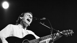 John Hiatt performs at the Doelen in Rotterdam, the Netherlands on 27th October 1988.