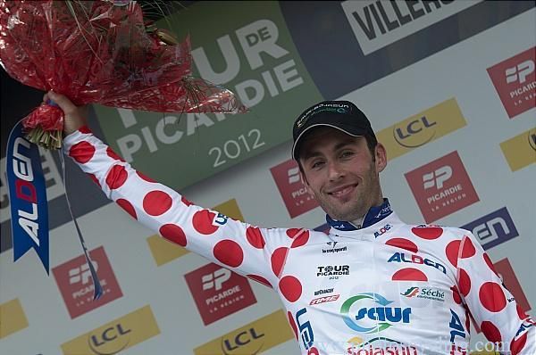 Mountains classification leader Jonathan Hivert (Saur-Sojasun)