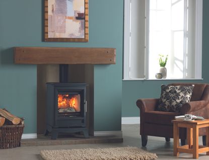 traditional wood burner in living room from purevision