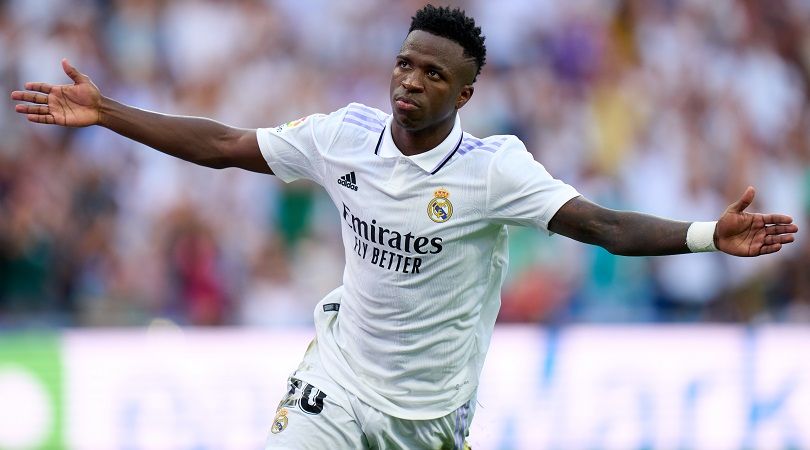 Disturbing scenes ahead of Madrid derby as Atletico fans hang doll in Vinicius Jr shirt