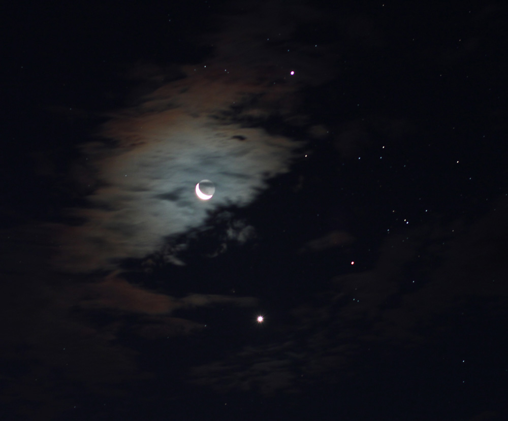 Jupiter, Venus and the Moon