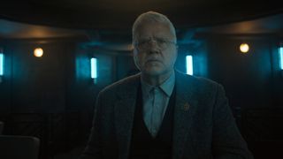 Bernard (Tim Robbins) faces shocking truths in "Silo" Season 2