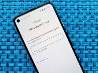 Google Account Recovery on Pixel 4a