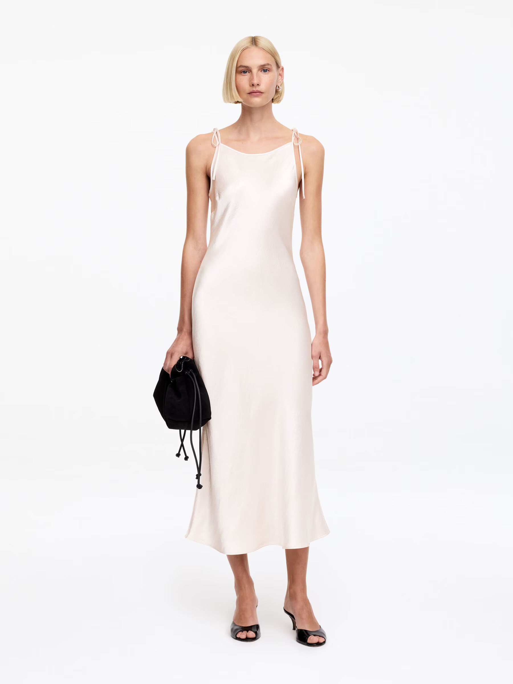 Arket, Crushed Satin Slip Dress