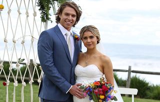 The happy couple, Billie Ashford and VJ Patterson in Home And Away.