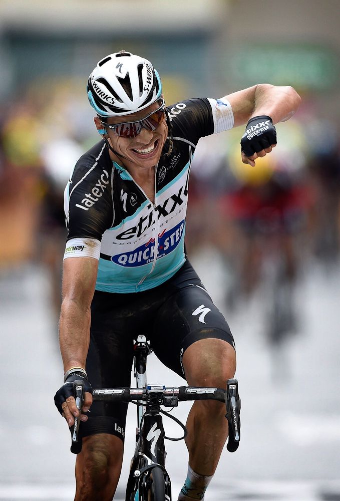 Tony Martin takes the win and the yellow jersey during stage 4.