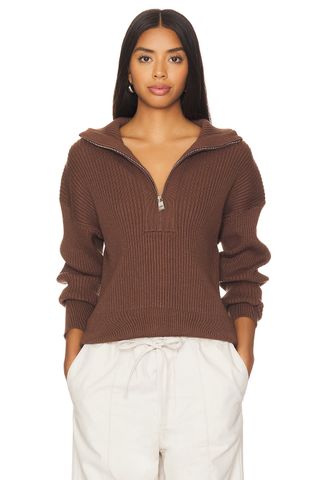 Varley Janie Strickpullover mit halbem Reißverschluss