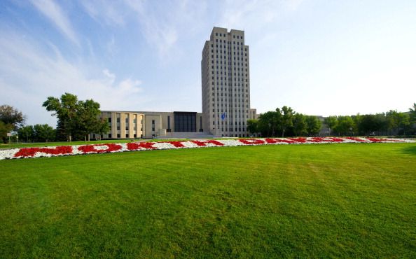 The North Dakota State Capitol in Bismarck.