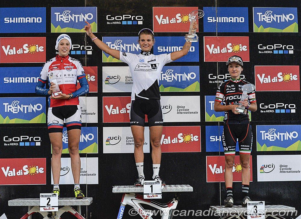 Final World Cup Standings podium: Alessandra Keller, Jenny Rissveds, Lisa Rabensteiner