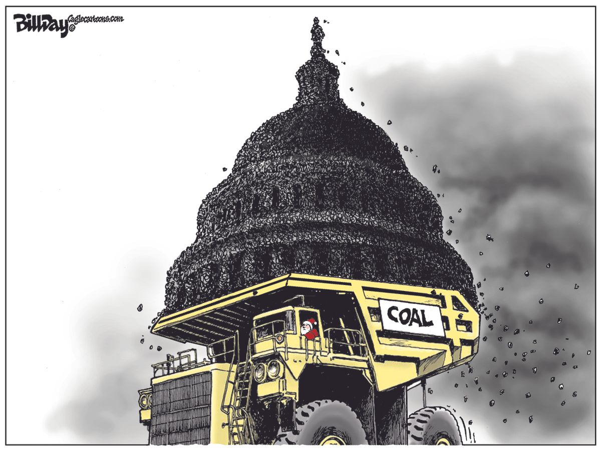 Political cartoon U.S. Christmas coal Congress | The Week