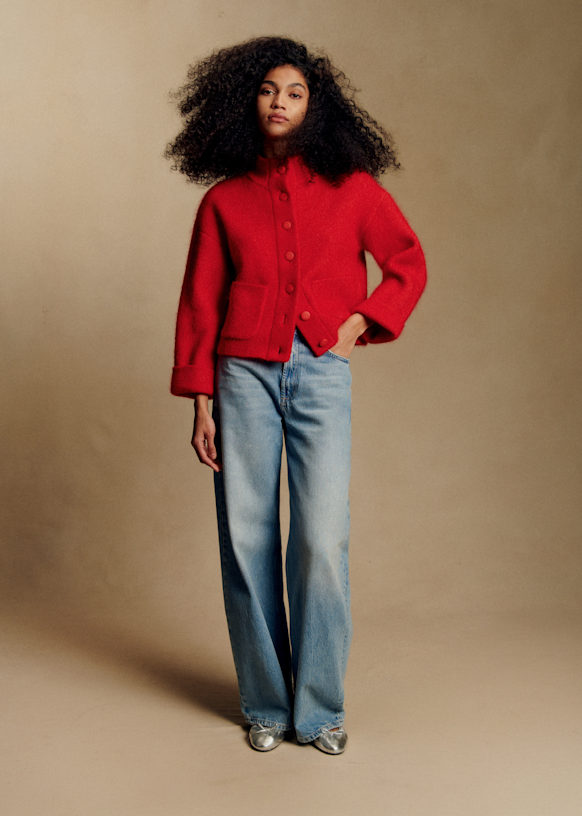 Thais Jacket - Red - Kid Mohair - S&amp;eacute;zane