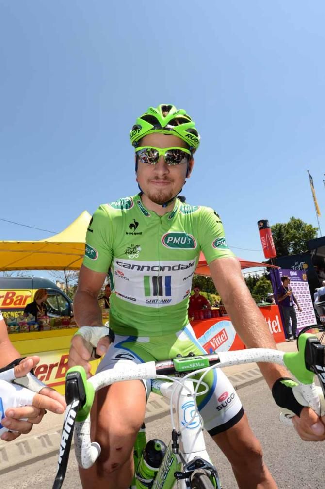 Peter Sagan (Cannondale) sports Three Musketeers beard in Aix-en-Provence.