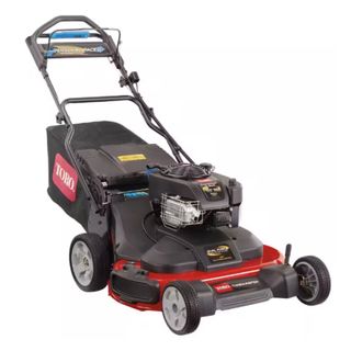 A Toro 30 in. TimeMaster 223cc Gas-Powered with Self-Propelled Personal Pace Lawn Mower