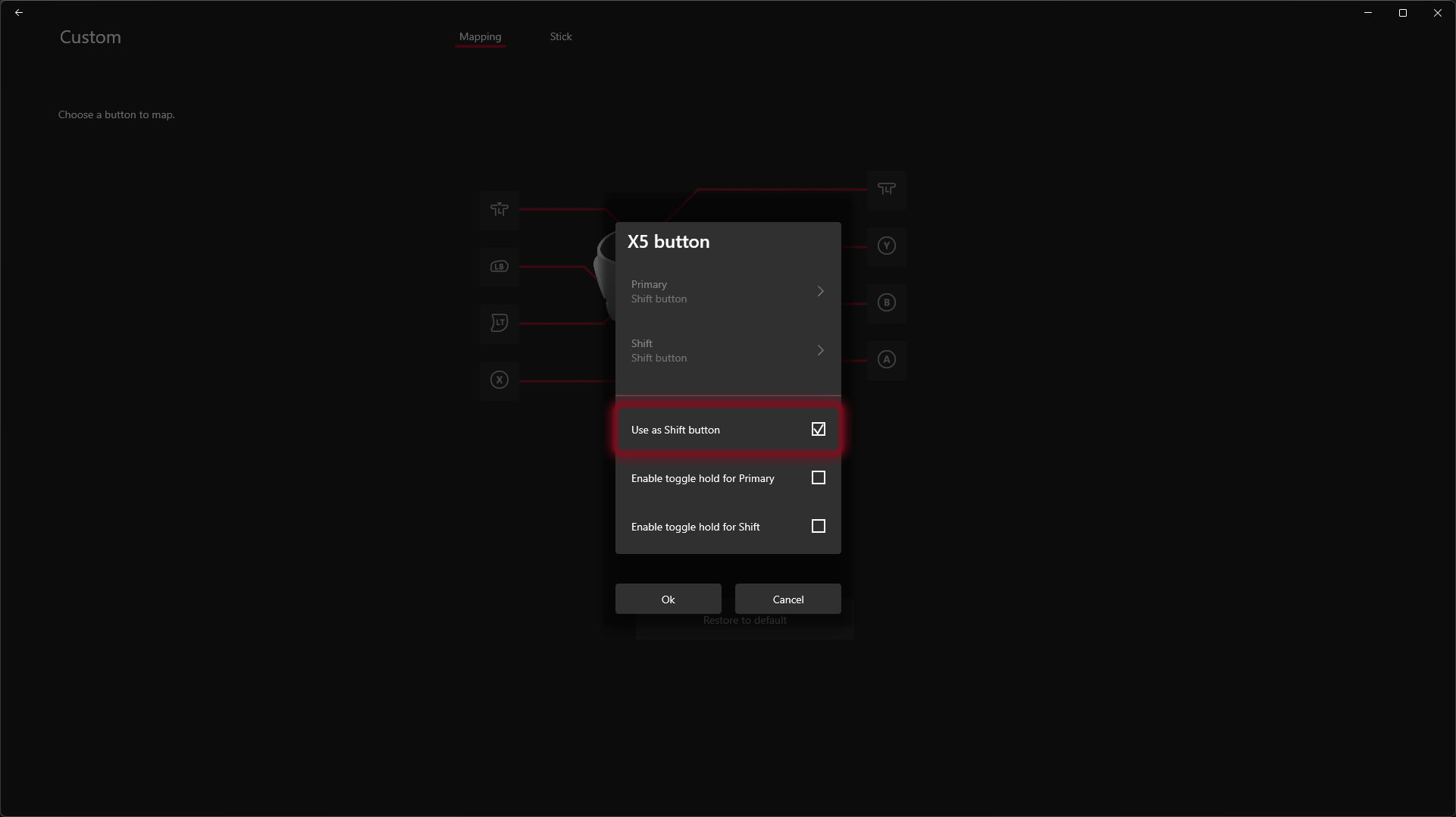Xbox Adaptive Joystick settings in Xbox Accessories app on Windows 11